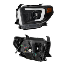 Load image into Gallery viewer, Spyder 14-17 Toyota Tundra(SR/SR5) Light Bar Projector Headlights - LED - Black PRO-YD-TTU14AP-BK - Black Ops Auto Works