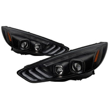 Load image into Gallery viewer, Spyder 15-18 Ford Focus Projector Headlights - Seq Turn Light Bar - Black PRO-YD-FF15-LBSEQ-BK - Black Ops Auto Works