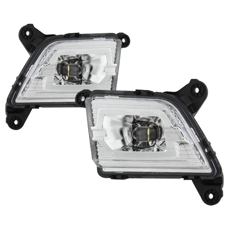 Spyder 19-20 Chevy Silverado 1500 OEM Style Full LED Fog Light w/Switch - Clear (Wont Fit RPO U12) - Black Ops Auto Works