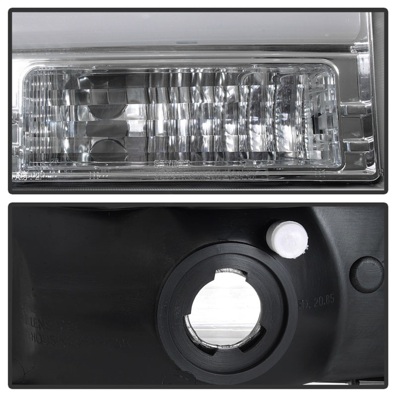 Spyder 99-04 Ford F-250 Super Duty Light Bar Projector Headlights - Chrome (PRO-YD-FF25099V2-LB-C) - Black Ops Auto Works