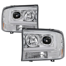 Load image into Gallery viewer, Spyder 99-04 Ford F-250 Super Duty Light Bar Projector Headlights - Chrome (PRO-YD-FF25099V2-LB-C) - Black Ops Auto Works