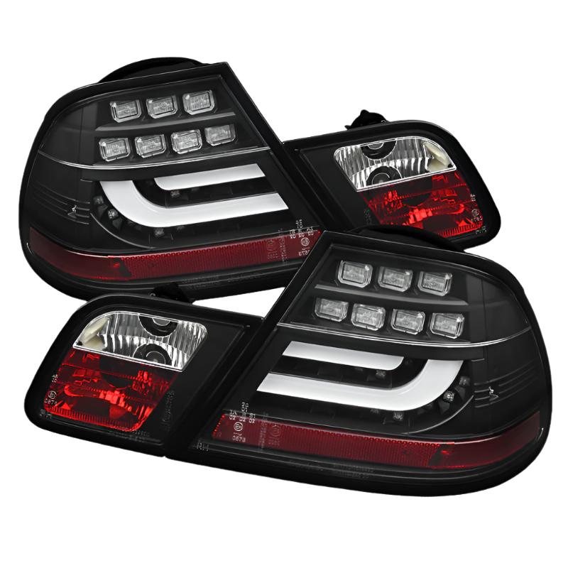 Spyder BMW E46 00-03 2Dr Coupe Light Bar LED Tail Lights Blk ALT-YD-BE4600-LBLED-BK - Black Ops Auto Works