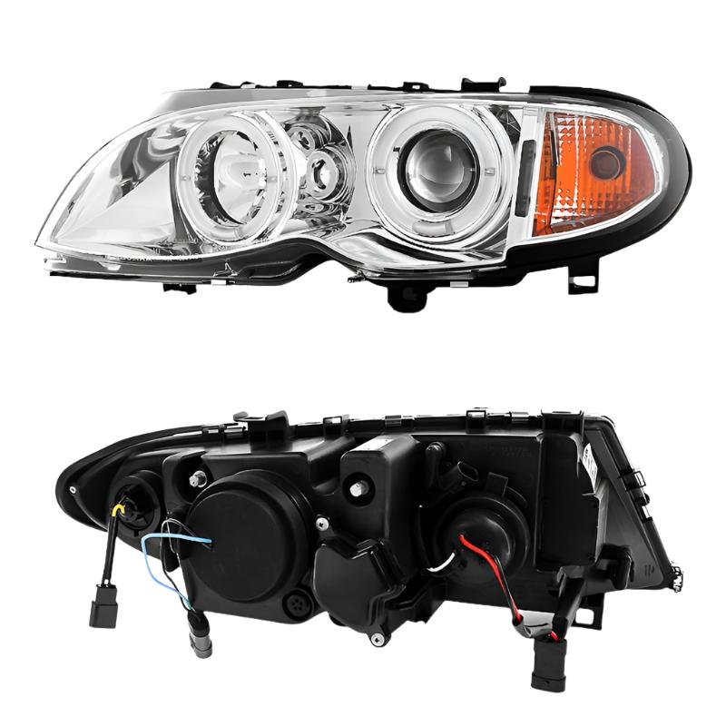 Spyder BMW E46 3-Series 02-05 4DR Projector Headlights 1PC LED Halo Chrm PRO-YD-BMWE4602-4D-AM-C - Black Ops Auto Works