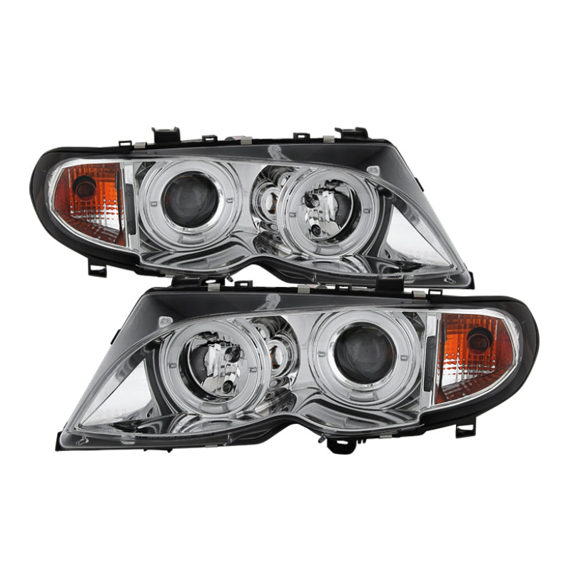 Spyder BMW E46 3-Series 02-05 4DR Projector Headlights 1PC LED Halo Chrm PRO-YD-BMWE4602-4D-AM-C - Black Ops Auto Works