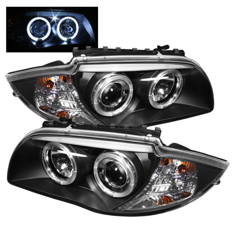 Spyder BMW E87 1-Series 08-11 Projector Headlights LED Halo Black High H1 Low H7 PRO-YD-BMWE87-HL-BK - Black Ops Auto Works