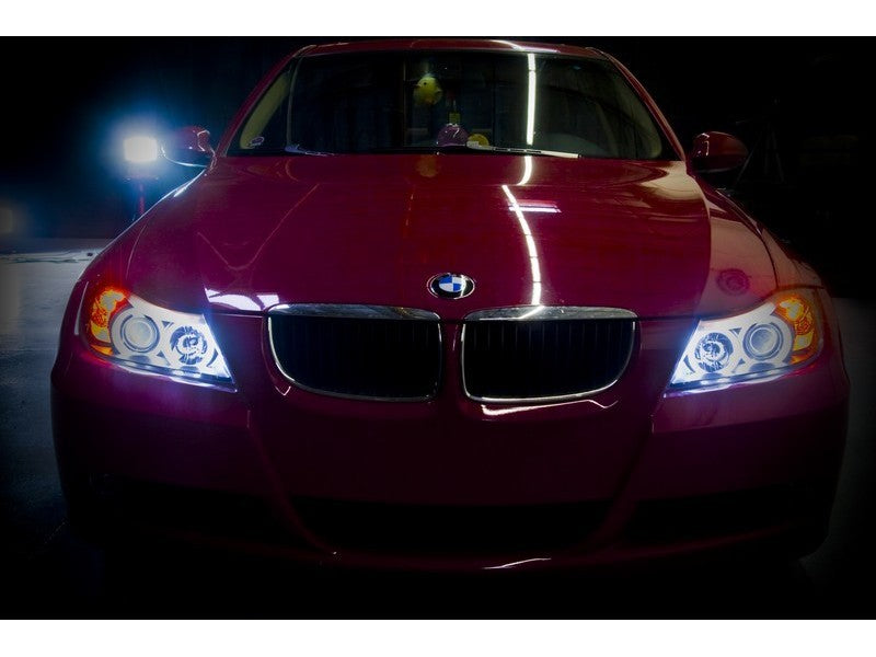Spyder BMW E90 3-Series 06-08 4DR Projector CCFL Halo - Eyebrow Bulb Blk- PRO-YD-BMWE9005-CCFL-BK - Black Ops Auto Works