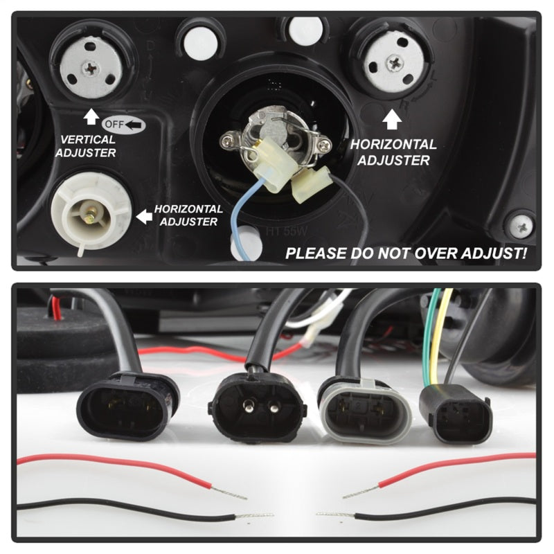 Spyder BMW Z3 96-02 Projector Headlights LED Halo Black High H1 Low H1 PRO-YD-BMWZ396-HL-BK - Black Ops Auto Works