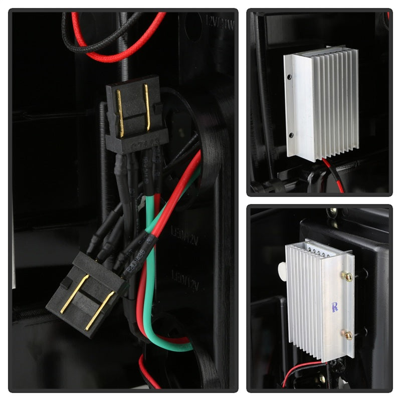 Spyder Chevy 1500 14-16 Light Bar LED Tail Lights All Blk ALT-YD-CS14-LBLED-BKV2 - Black Ops Auto Works