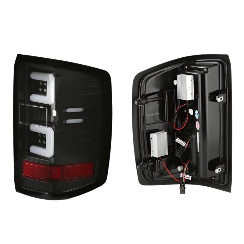Spyder Chevy 1500 14-16 Light Bar LED Tail Lights All Blk ALT-YD-CS14-LBLED-BKV2 - Black Ops Auto Works