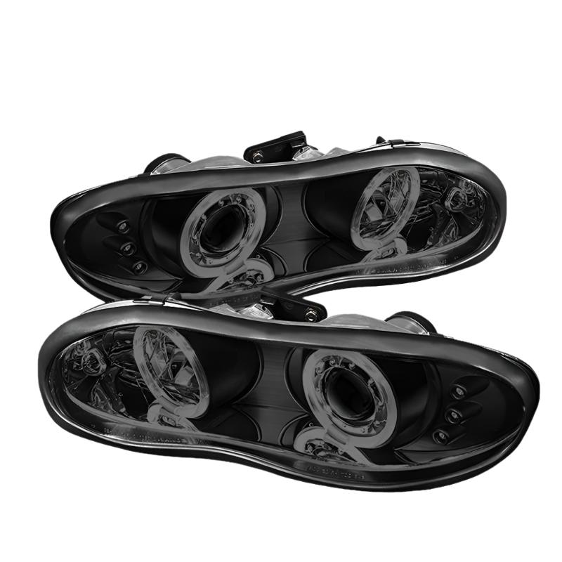 Spyder Chevy Camaro 98-02 Projector Headlights LED Halo LED Blk Smke - Low H1 PRO-YD-CCAM98-HL-BSM - Black Ops Auto Works