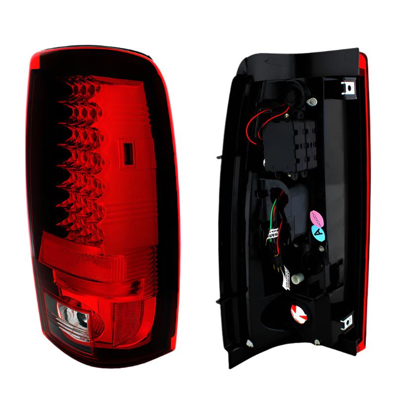 Spyder Chevy Silverado 1500 03-06 (Not Fit Stepside)LED Tail Lights Red Clear ALT-YD-CS03-LED-RC - Black Ops Auto Works