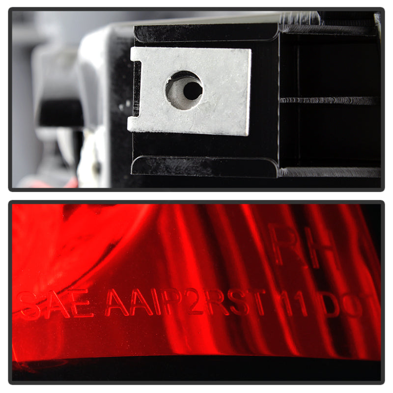 Spyder Chevy Silverado 1500 03-06 (Not Fit Stepside)LED Tail Lights Red Clear ALT-YD-CS03-LED-RC - Black Ops Auto Works