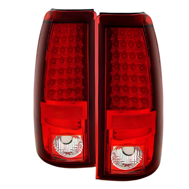 Spyder Chevy Silverado 1500 03-06 (Not Fit Stepside)LED Tail Lights Red Clear ALT-YD-CS03-LED-RC - Black Ops Auto Works