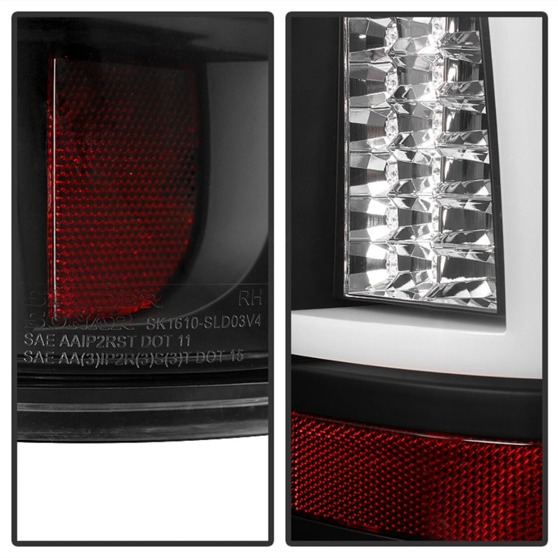 Spyder Chevy Silverado 1500/2500 99-02 Version 2 LED Tail Lights - Black ALT-YD-CS99V2-LED-BK - Black Ops Auto Works