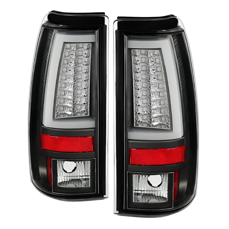 Spyder Chevy Silverado 1500/2500 99-02 Version 2 LED Tail Lights - Black ALT-YD-CS99V2-LED-BK - Black Ops Auto Works