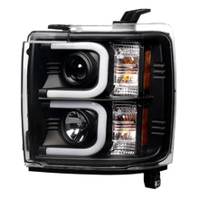 Load image into Gallery viewer, Spyder Chevy Silverado 2014-16 2500 HD Projector Headlights Light Bar DRL Blk PRO-YD-CSHD14-LBDRL-BK - Black Ops Auto Works