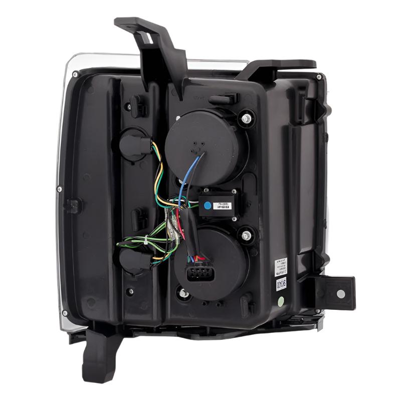 Spyder Chevy Silverado 2014-16 2500 HD Projector Headlights Light Bar DRL Blk PRO-YD-CSHD14-LBDRL-BK - Black Ops Auto Works