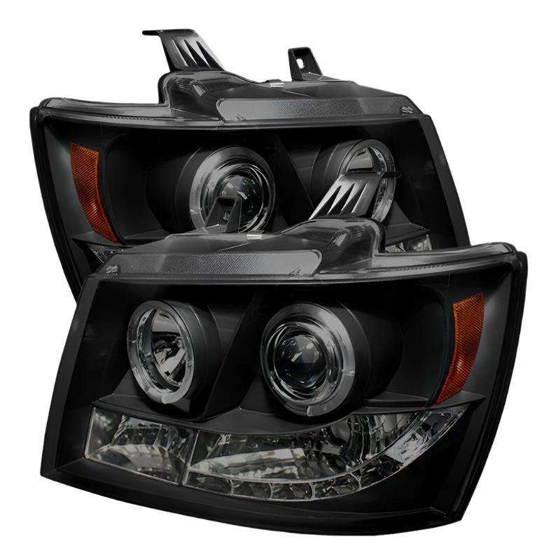 Spyder Chevy Suburban 1500 07-14 Projector Headlights LED Halo LED Blk Smke PRO-YD-CSUB07-HL-BSM - Black Ops Auto Works