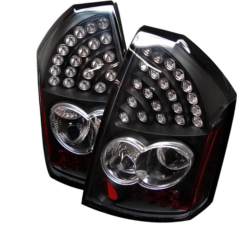 Spyder Chrysler 300C 05-07 LED Tail Lights Black ALT-YD-C305-LED-BK - Black Ops Auto Works