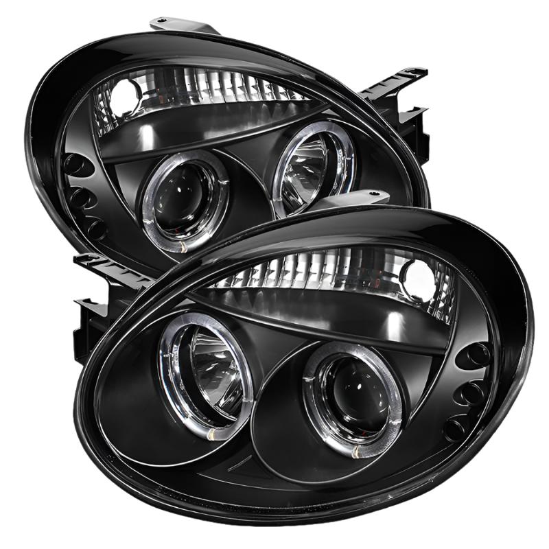Spyder Dodge Neon 03-05 Projector Headlights LED Halo LED Black High H1 Low H1 PRO-YD-DN03-HL-BK - Black Ops Auto Works