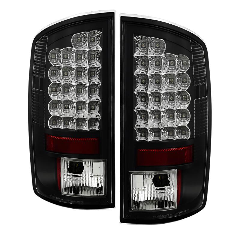 Spyder Dodge Ram 07-08 1500/Ram 07-09 2500/3500 LED Tail Lights Black ALT-YD-DRAM06-LED-BK - Black Ops Auto Works
