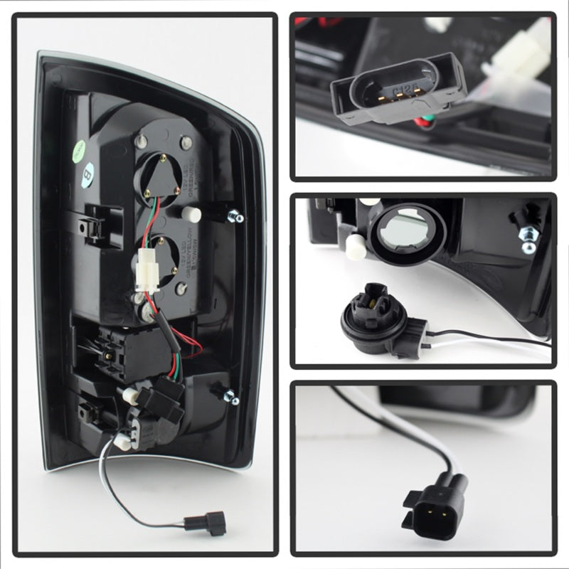 Spyder Dodge Ram 07-08 1500/Ram 07-09 2500/3500 LED Tail Lights Black Smoke ALT-YD-DRAM06-LED-BSM - Black Ops Auto Works