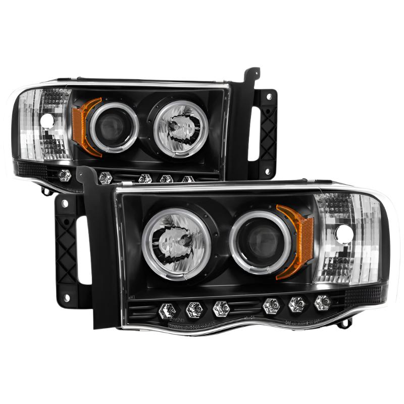 Spyder Dodge Ram 1500 02-05 03-05 Projector Headlights CCFL Halo LED Blk PRO-YD-DR02-CCFL-BK - Black Ops Auto Works