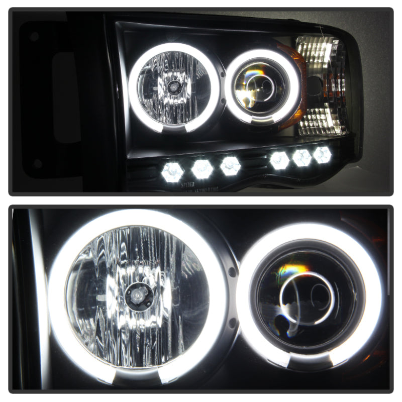 Spyder Dodge Ram 1500 02-05 03-05 Projector Headlights CCFL Halo LED Blk Smke PRO-YD-DR02-CCFL-BSM - Black Ops Auto Works