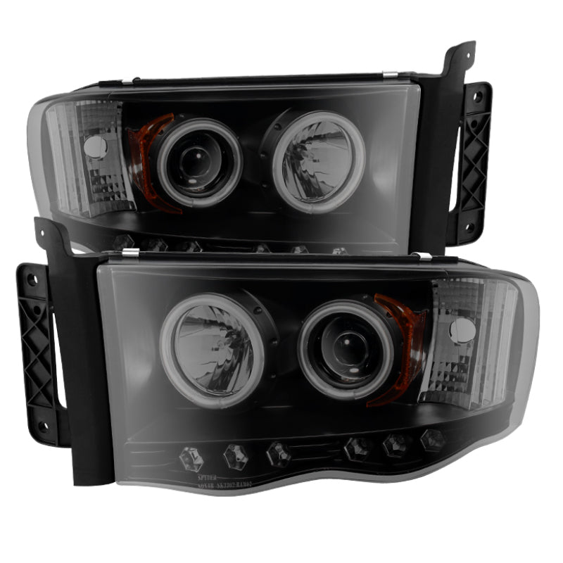 Spyder Dodge Ram 1500 02-05 03-05 Projector Headlights CCFL Halo LED Blk Smke PRO-YD-DR02-CCFL-BSM - Black Ops Auto Works
