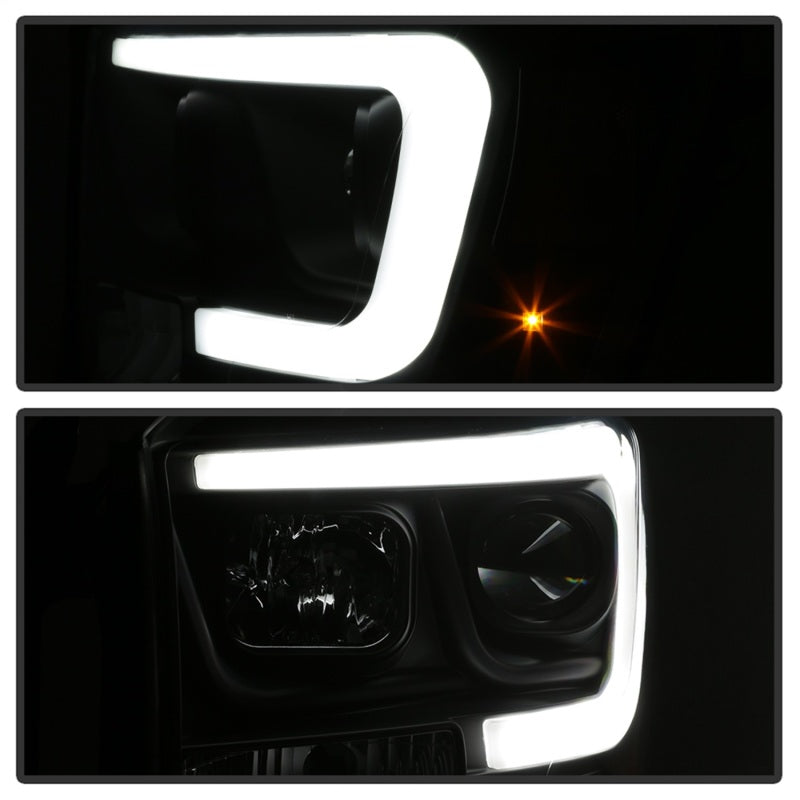 Spyder Dodge Ram 1500 06-08 V2 Projector Headlights - Light Bar DRL - Black (PRO-YD-DR06V2-LB-BK) - Black Ops Auto Works