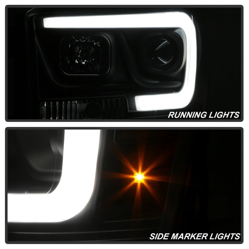 Spyder Dodge Ram 1500 06-08 V2 Projector Headlights - Light Bar DRL - Black (PRO-YD-DR06V2-LB-BK) - Black Ops Auto Works