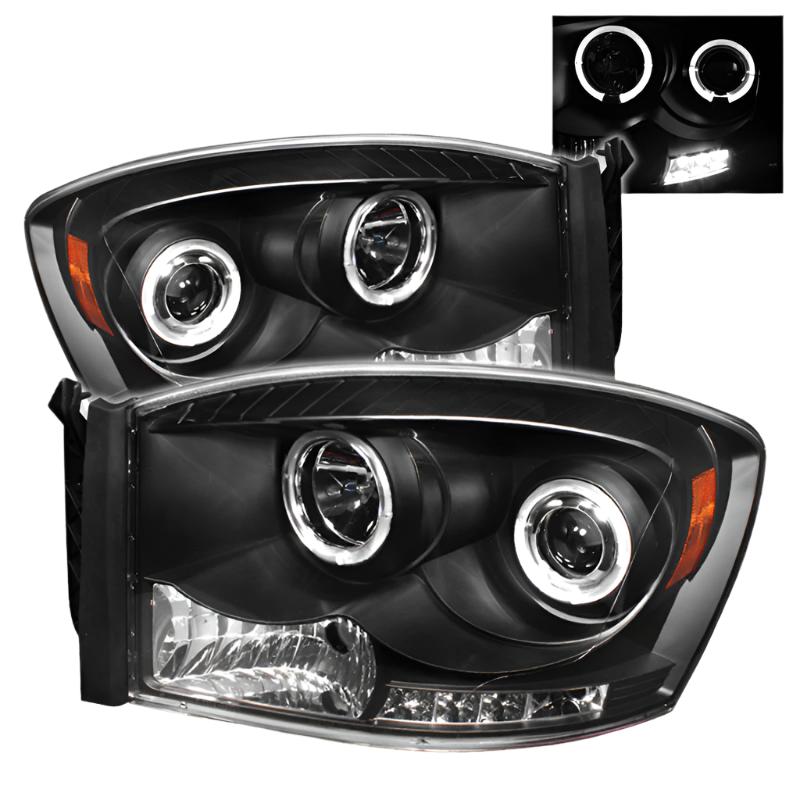 Spyder Dodge Ram 1500 06-08/Ram 2500 06-09 Projector Headlights LED Halo LED Blk PRO-YD-DR06-HL-BK - Black Ops Auto Works