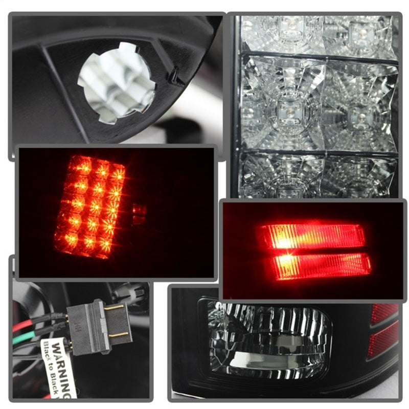 Spyder Dodge Ram 1500 09-14 LED Tail Lights Incandescent- Blk Smke ALT-YD-DRAM09-LED-BSM - Black Ops Auto Works