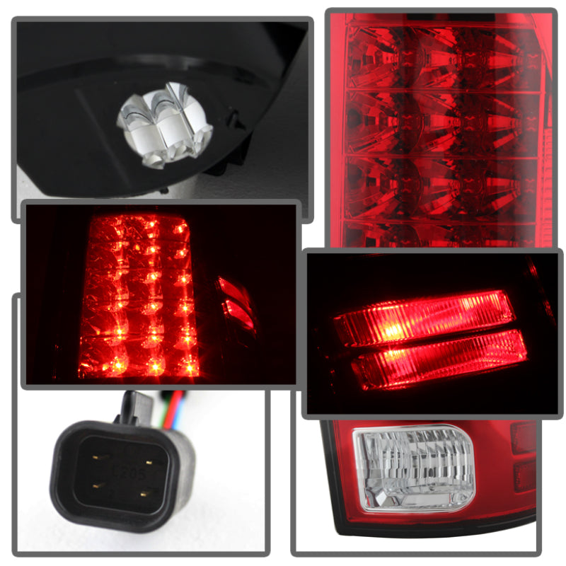 Spyder Dodge Ram 1500 13-14 13-14 LED Tail Lights LED Model only - Red Clear ALT-YD-DRAM13-LED-RC - Black Ops Auto Works