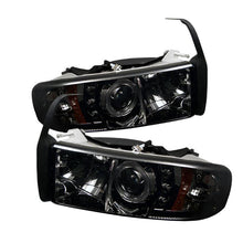 Load image into Gallery viewer, Spyder Dodge Ram 1500 94-01 94-02 Projector Headlights LED Halo LED Smke PRO-YD-DR94-HL-AM-SMC - Black Ops Auto Works