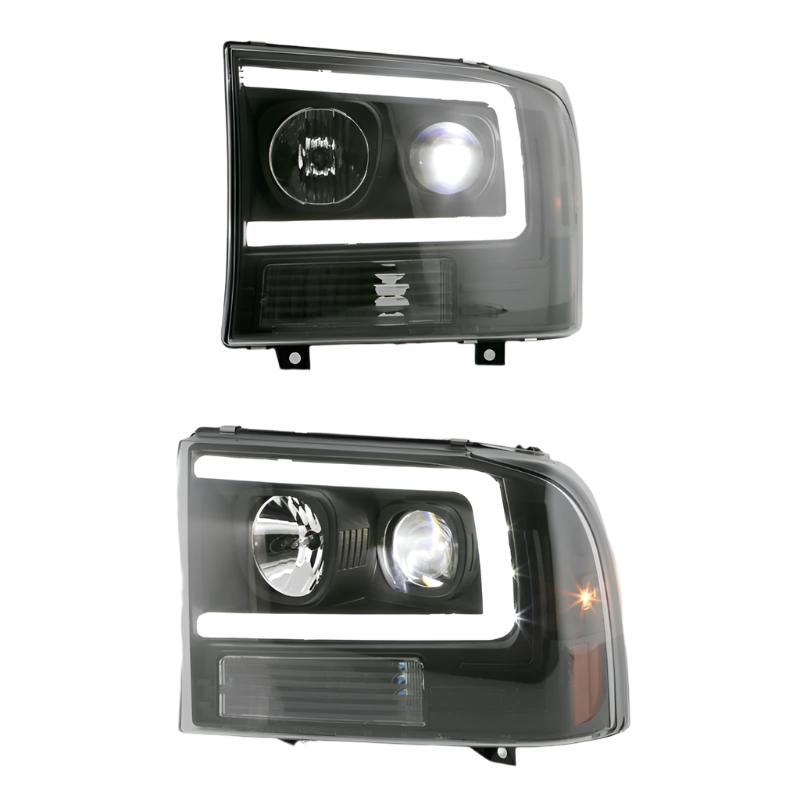 Spyder Ford F-250 99-04/Excursion 00-04 1 Piece LED Headlights - Black PRO-YD-FF25099V2PL-BK - Black Ops Auto Works