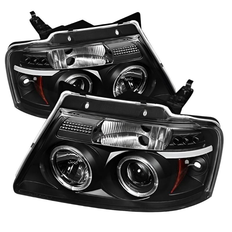 Spyder Ford F150 04-08 Projector Headlights Version 2 LED Halo LED Blk PRO-YD-FF15004-HL-G2-BK - Black Ops Auto Works