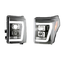 Load image into Gallery viewer, Spyder Ford F250/350/450 11-16 V2 High-Power LED Headlights-White Light Bar-Black PRO-YD-FS11V2PL-BK - Black Ops Auto Works