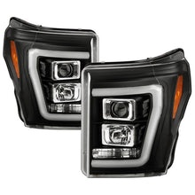 Load image into Gallery viewer, Spyder Ford F250/350/450 11-16 V2 High-Power LED Headlights-White Light Bar-Black PRO-YD-FS11V2PL-BK - Black Ops Auto Works