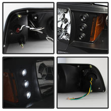 Load image into Gallery viewer, Spyder Ford Mustang 87-93 1PC LED (Replaceable LEDs)Crystal Headlights Black HD-YD-FM87-1PC-LED-BK - Black Ops Auto Works