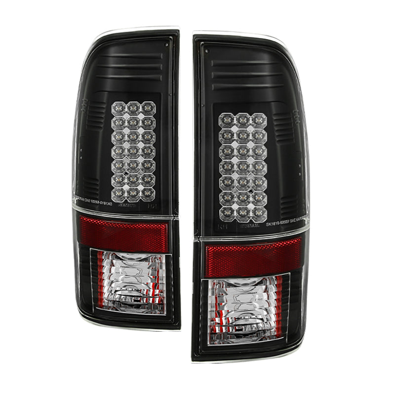 Spyder Ford Super Duty 08-15 LED Tail Lights Black ALT-YD-FS07-LED-BK - Black Ops Auto Works