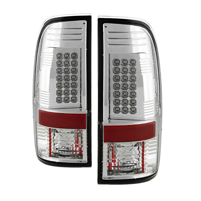 Spyder Ford Super Duty 08-15 LED Tail Lights Chrome ALT-YD-FS07-LED-C - Black Ops Auto Works