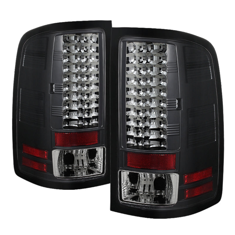 Spyder GMC Sierra 07-13 (Not fit 3500 Dually 4 Rear Wheels)LED Tail Lights Black ALT-YD-GS07-LED-BK - Black Ops Auto Works