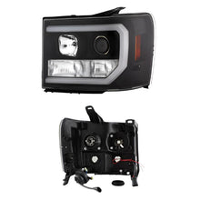 Load image into Gallery viewer, Spyder GMC Sierra 1500/2500/3500 07-13 V2 Projector Headlights- Black PRO-YD-GS07V2-LBDRL-BK - Black Ops Auto Works