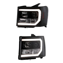 Load image into Gallery viewer, Spyder GMC Sierra 1500/2500/3500 07-13 V2 Projector Headlights- Black PRO-YD-GS07V2-LBDRL-BK - Black Ops Auto Works