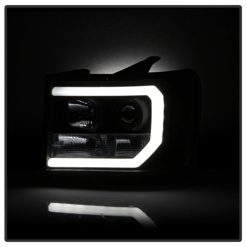 Spyder GMC Sierra 1500/2500/3500 07-13 V2 Projector Headlights- Black PRO-YD-GS07V2-LBDRL-BK - Black Ops Auto Works