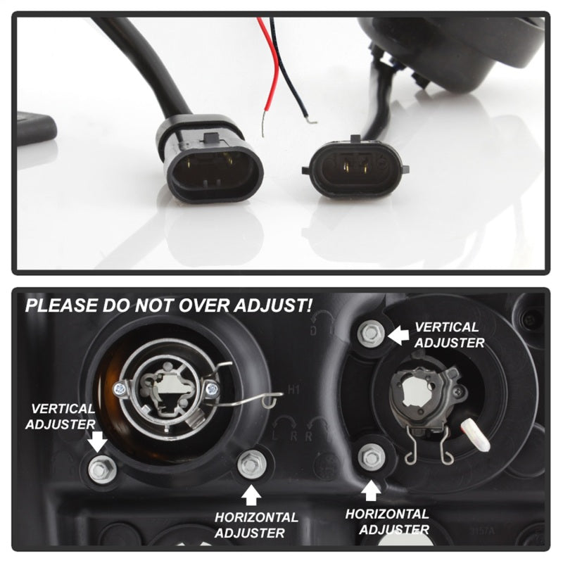 Spyder GMC Sierra 1500/2500/3500 07-13 V2 Projector Headlights- Black PRO-YD-GS07V2-LBDRL-BK - Black Ops Auto Works