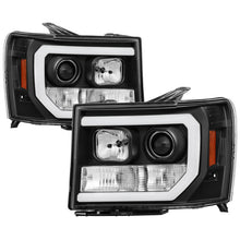 Load image into Gallery viewer, Spyder GMC Sierra 1500/2500/3500 07-13 V2 Projector Headlights- Black PRO-YD-GS07V2-LBDRL-BK - Black Ops Auto Works