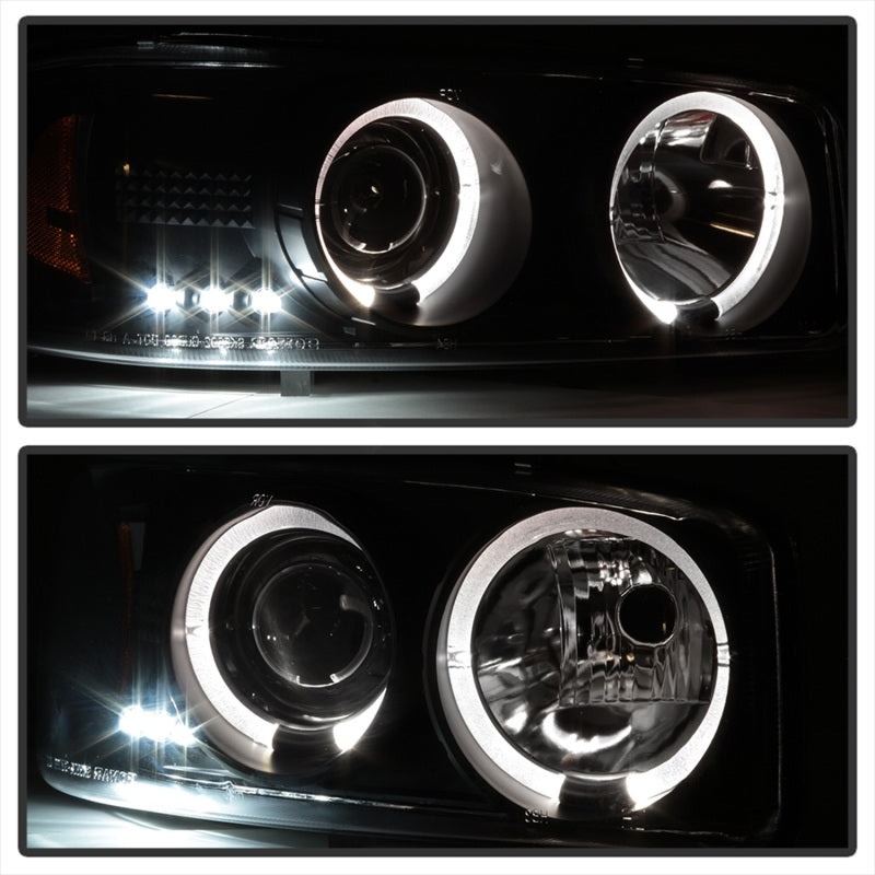 Spyder GMC Sierra 1500/2500/3500 99-06 Projector Headlights LED Halo LED Black PRO-YD-CDE00-HL-BK - Black Ops Auto Works