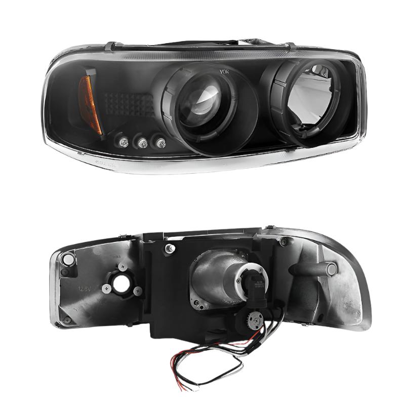 Spyder GMC Sierra 1500/2500/3500 99-06 Projector Headlights LED Halo LED Black PRO-YD-CDE00-HL-BK - Black Ops Auto Works